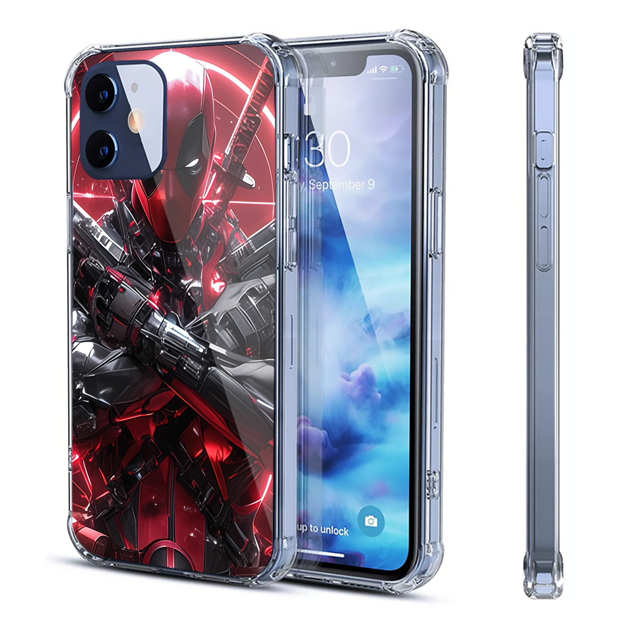 （画像用） Deadpool デッドプール 【iPhone 12シリーズ対応】透明スマホケース（クリアソフトケース）